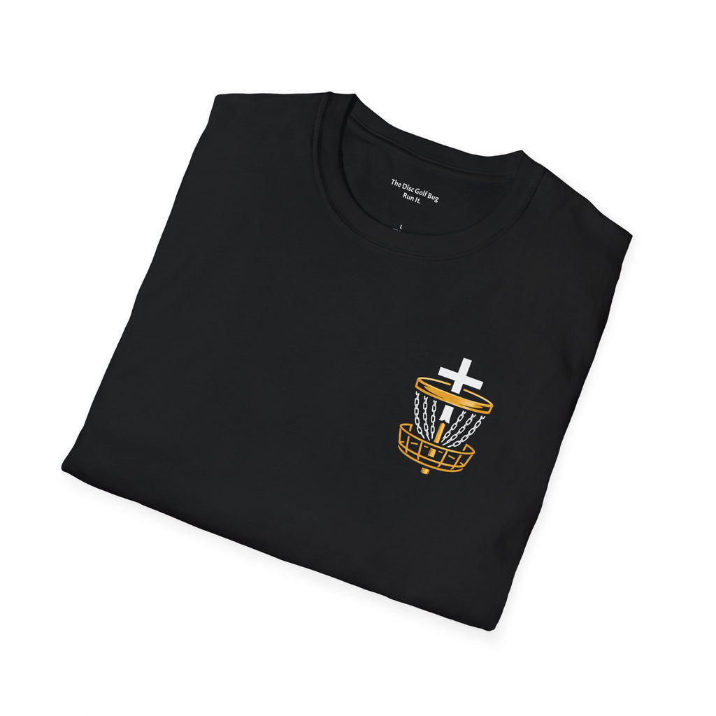 Christian Disc Golf T-Shirt — “Chasing Chains. Trusting Jesus.”
