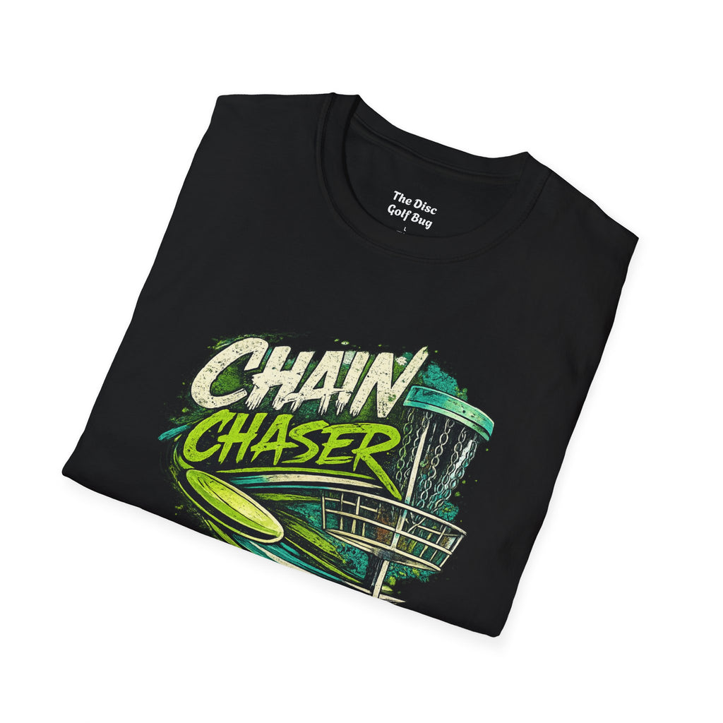 Chain Chaser Disc Golf T-Shirt – Green Edition | Bold Basket Graphic Tee