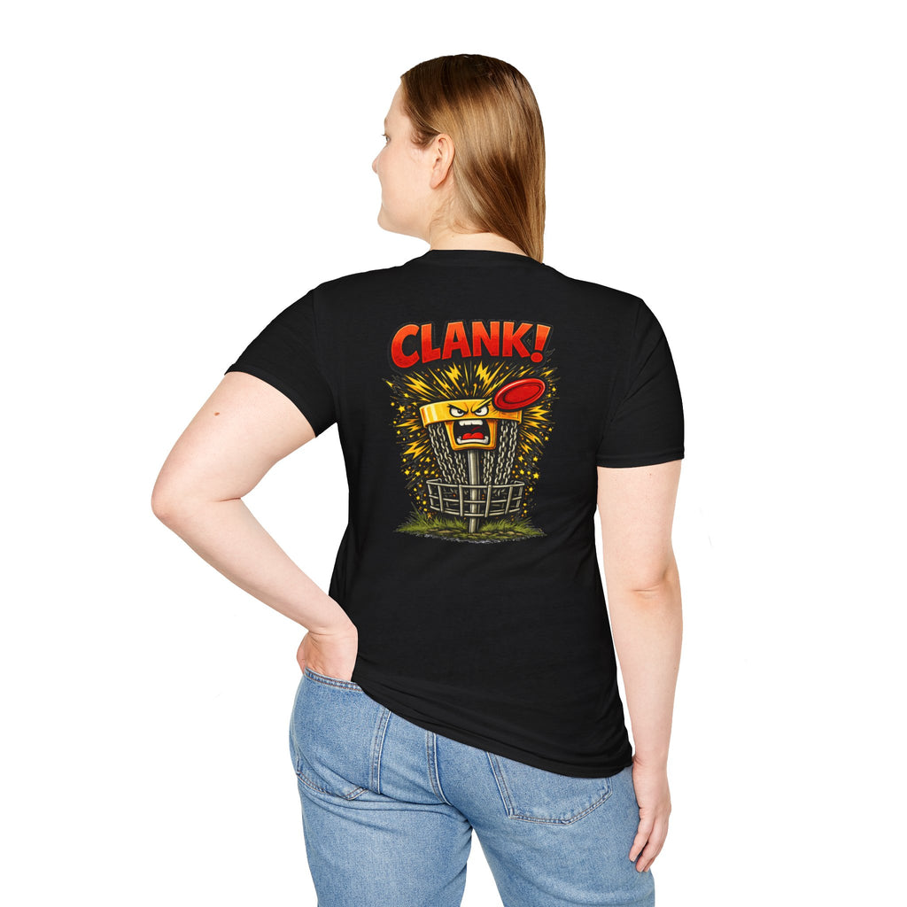 CLANK! Disc Golf Shirt | Chains Said No Funny Tee