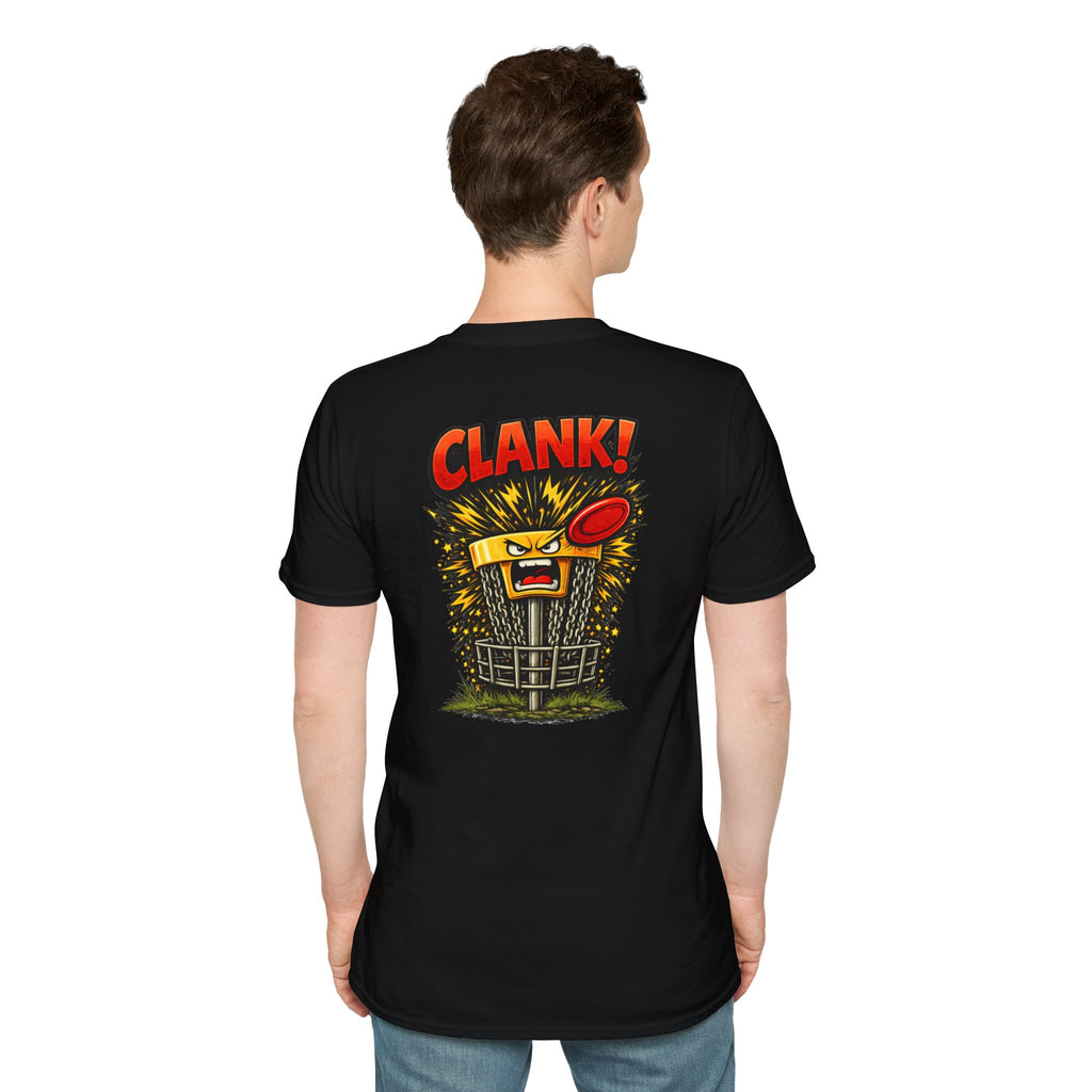 CLANK! Disc Golf Shirt | Chains Said No Funny Tee