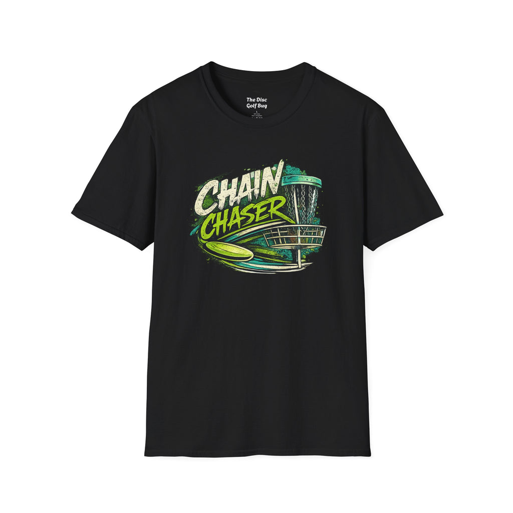 Chain Chaser Disc Golf T-Shirt – Green Edition | Bold Basket Graphic Tee