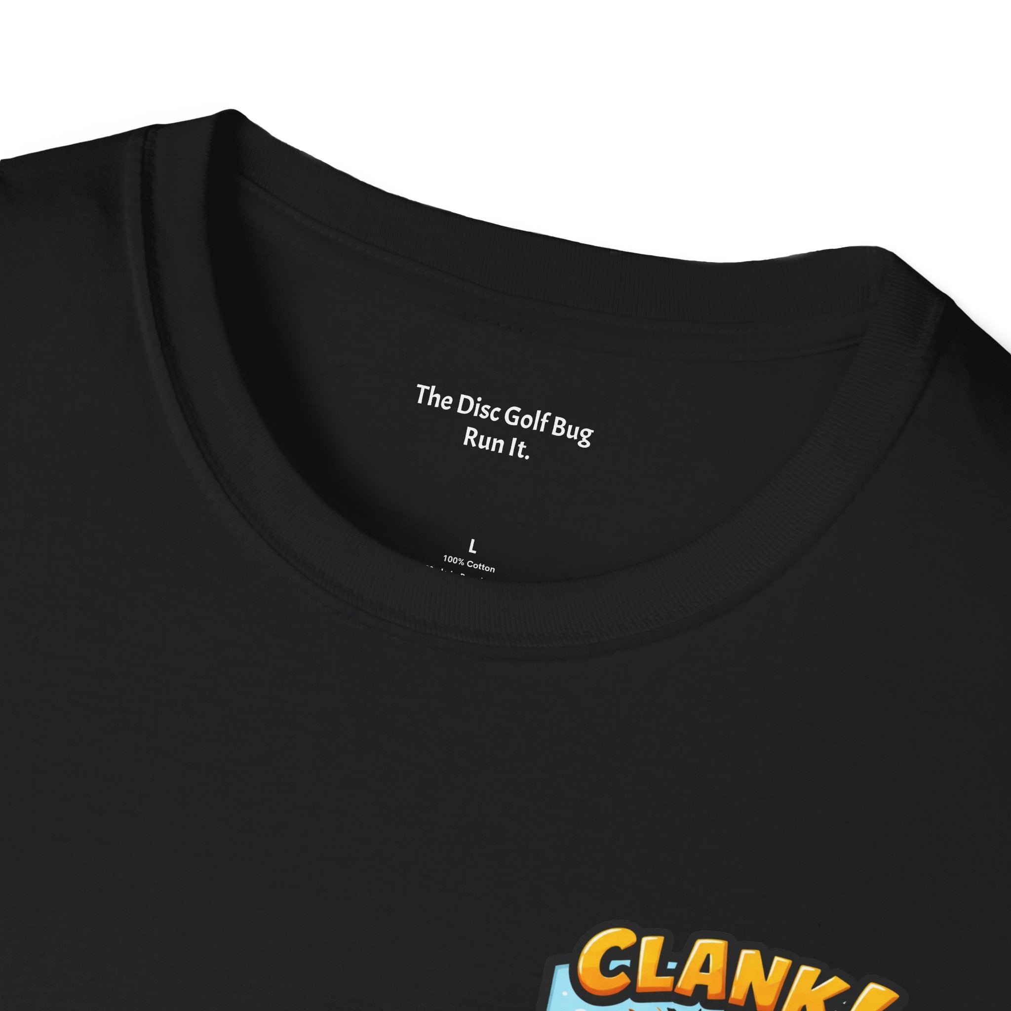 CLANK! Disc Golf Shirt | Chains Said No Funny Tee