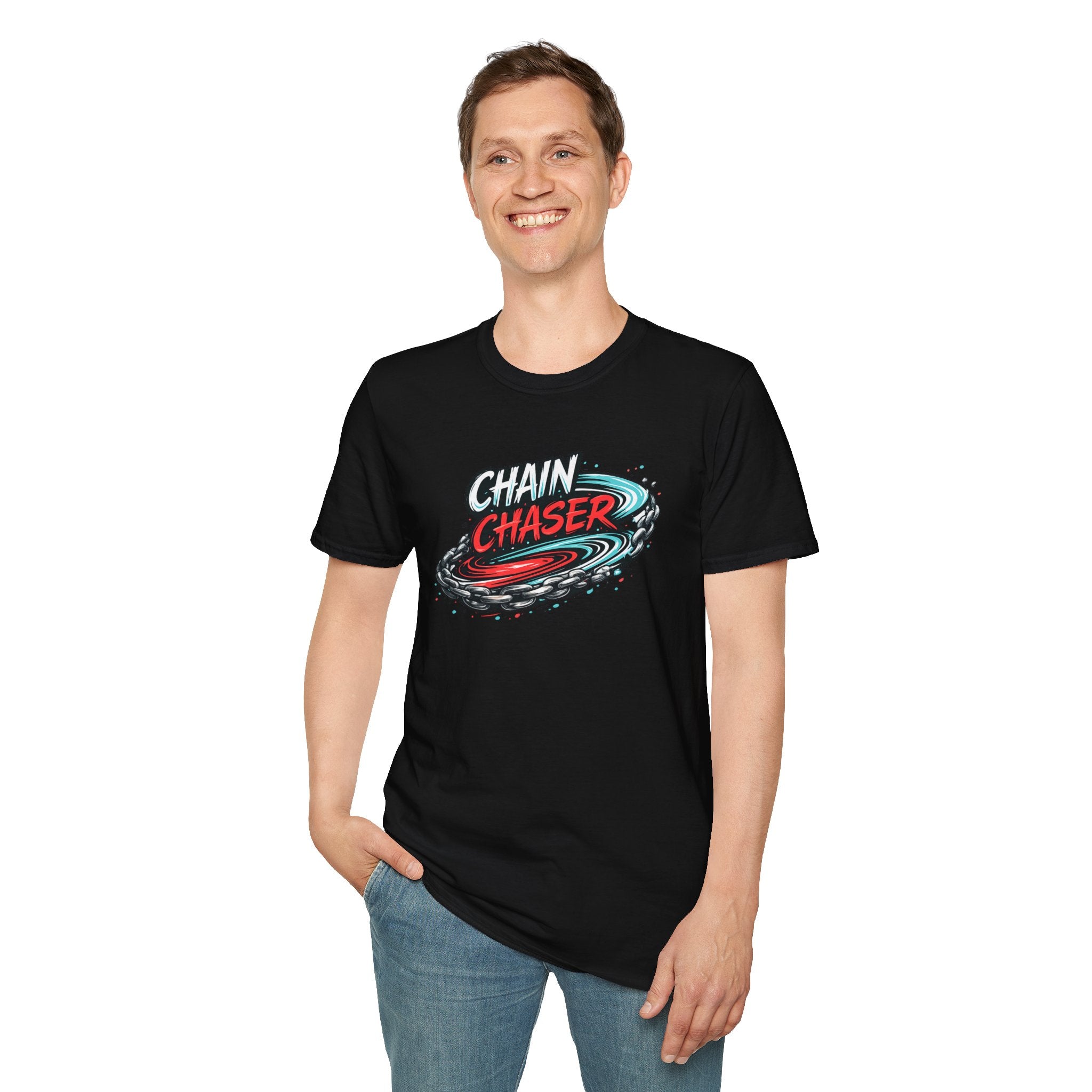 Chain Chaser Disc Golf Shirt – Bold Graphic Tee for Players Who Run Every Shot